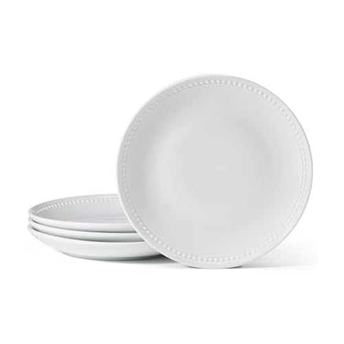 Everyday White Beaded Coupe Set of 4 Dinner Plates, 10.5 inch Everyday White Beaded Coupe Set of 4 Dinner Plates, 10.5 inch