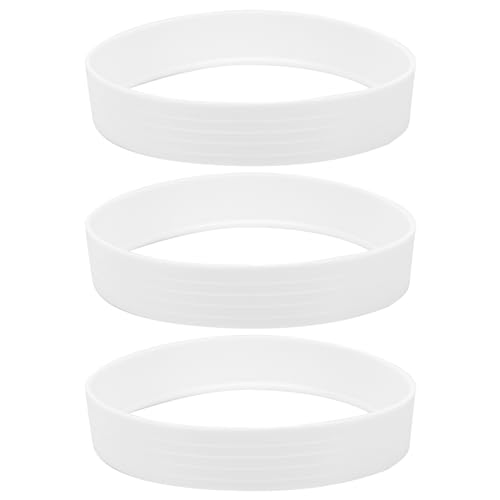 BESPORTBLE 3pcs Hole Cup Rings - Golf Practice Hole Cup Rings - White Plastic - Golf Training Aid Tools