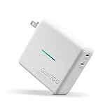 【折畳みプラグイン】モバイルバッテリー ノートパソコン 60W コンセント一体型 10000mAh大容量【GaN+窒化ガリウム/PD急速充電/パススルー対応】USB-C モバイルばってりー 小型 iPhone/MacBook/Android スマホ/ノートPCなど各種機器対応 PSE認証 (白)