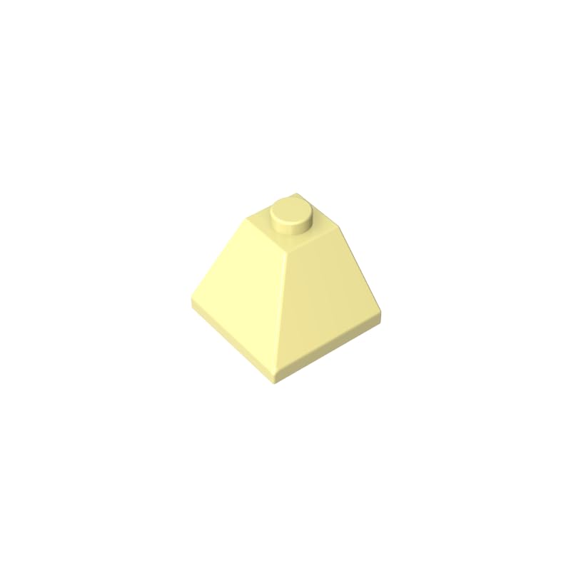 GDS-621 3045 2x2 Double-Sided Corner Sloped Brick, Light yellow, 50 PCS โ image 1