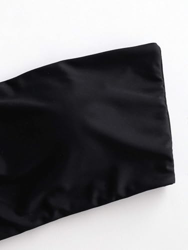 ZAFUL Women's Bandeau Bikini Top Strapless Solid Color Bathing Suit4