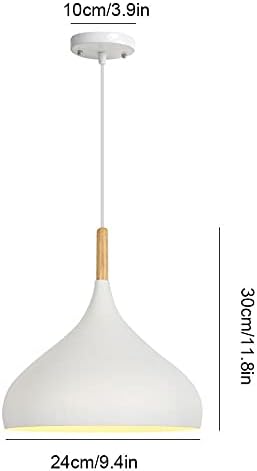 CWVYKNP Eenvoudige hanglamp voor keukeneiland metalen kroonluchter Nordic Macaron lampenkap elegant design Ø 42 cm bar koffie - witte lamp hanglamp E27 photo 2
