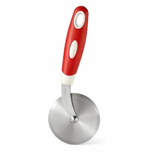 Image of Hetarmi Kitchen Combo of Steel Blade Pizza Cutter with Silicone Spatula and Oil Brush Set (Pizza + Spechula +Oil Brush+Cheez Grater)-Multicolor..