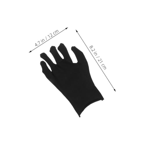 Guantes de trabajo de algodón negro resistentes para protección laboral 2