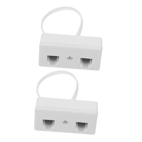 Happyyami 6p4c Rj11/rj14 Telephone Splitter Cable Adapter for Landline Phones White Phone Line Cord Splitter