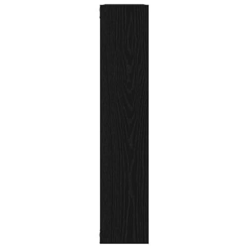 Étagère murale noire aspect chêne 90cm avec 10 compartiments - 7
