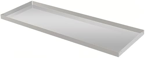 Rectangular Plant Saucer Drip Tray - Stainless Steel for Indoor/Outdoor Use, Under Sink Water Collector for Flower Pots (81x40x2.5cm / 31.9x15.7x1in)