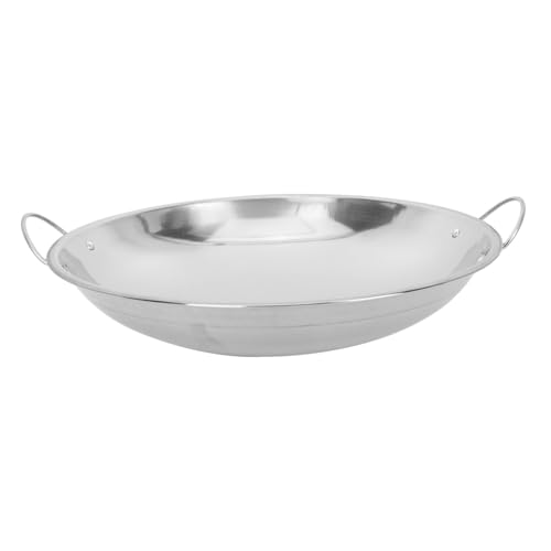 DINHEAROM Sartén Inoxidable para Cocina Olla de Alcohol Doble Asa Utensilio Práctico y Ligero para Cocción Interiores y Exteriores