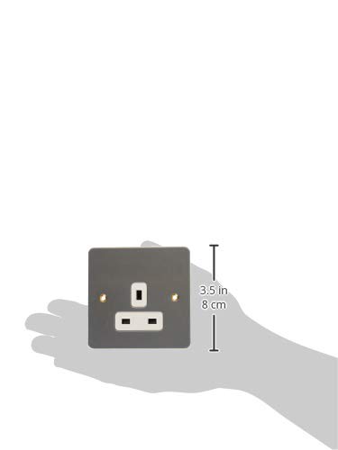 MK Edge K14780BRCW 13A Single Unswitched Socket Dual Earth - Brushed Chrome - Image 3