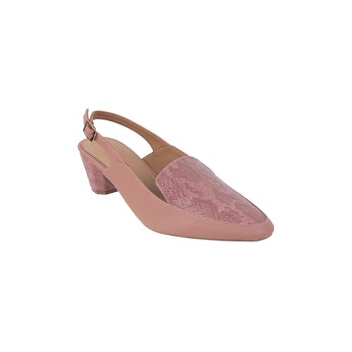 Image of Mochi Women Synthetic Leather Claasic Block Heel Backstrap Sandal