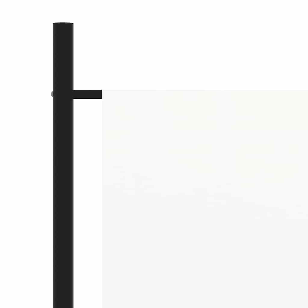 vidaXL Biombo de 3 Paneles, 260x180 cm, Tela de Poliéster y Marco de Hierro, Blanco, Pantalla de Privacidad Plegable, Separador Móvil, Dormitorio y Oficina, Decoración Hogar