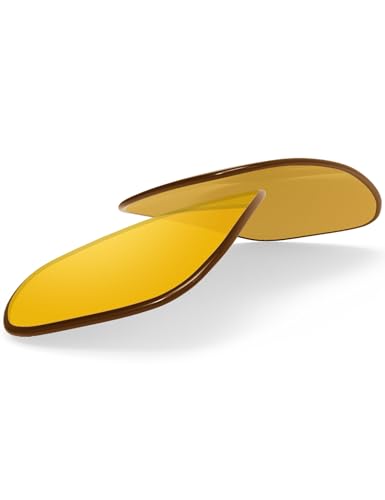 Image of BLAZERBUCK Anti-salt Replacement Lenses for Oakley Fives Squared(4+1) OO9238 Sunglasses - High Intensity yellow