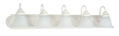 Image of Nuvo Lighting 60 /335 Traditional Five Light Vanity from Ballerina Collection in White Finish