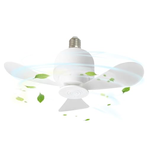 Ventilador de techo con luz silencioso de 28 centímetros para dormitorio y salón