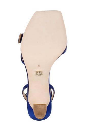 Sandale à talon Judith Badgley Mischka en satin de soie avec cristaux de luxe