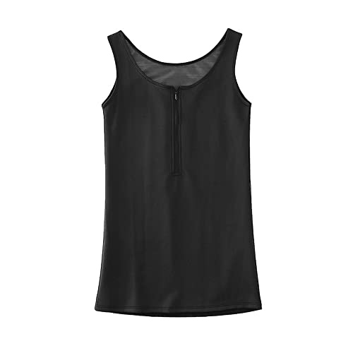 BaronHong Tomboy Chest Binder Ultra Thin Sturdy Stretchy Half Zipper Pullover Masculine Long Tank Top