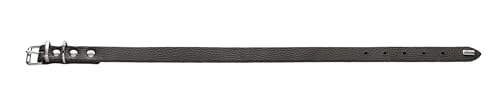 Hunter Hundehalsband Grenada aus Leder, Farbe: Schwarz, handgefertigt in Deutschland, für Training und Alltag, robust, komfortabel, Schlichtes, Elegantes Design, Größe: XS, Umfang: 24-28 cm