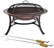 30" Steel Fire Pit and S'more Forks Kit - CobraCo FB6132-SMF