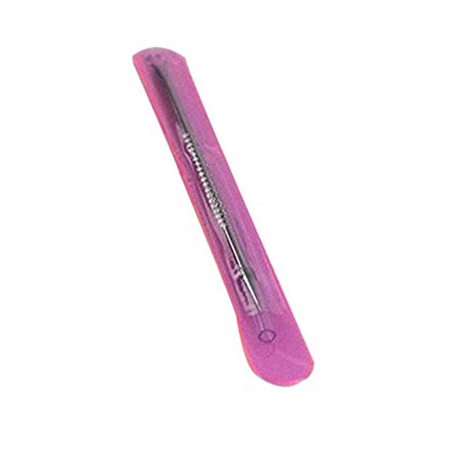 Acne needle 1 Pcs Stainless SteeI Acne Needle Silver Blackhead Comedone Acne Squeezer Portable Cleansing Beauty Tools Acne needle set (Size : Pink)