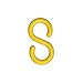 S-Hook, 3/4 in., Yellow, Acetal, PK10