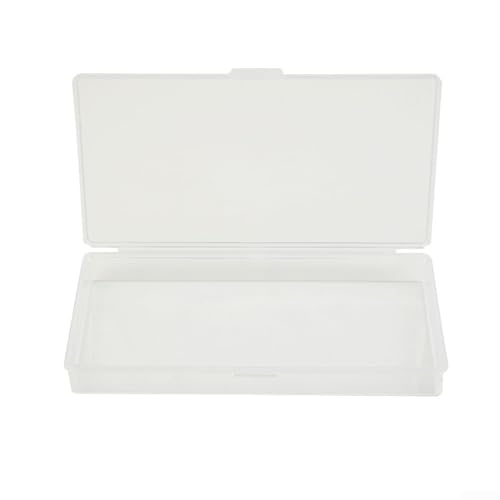 Gdfnmogo Caja de almacenamiento de plástico transparente con múltiples compartimentos, organizador rectangular duradero para componentes electrónicos, tornillos, juguetes, cables, cosméticos y (17,5 x