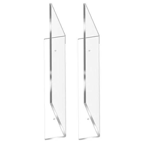 Genérico Balda Metacrilato Transparente de Plástico para Estantería Pared, Estantes Flotantes para Organizar y Exhibir en Sala y Decoración de Pared, Pack de 2piezas