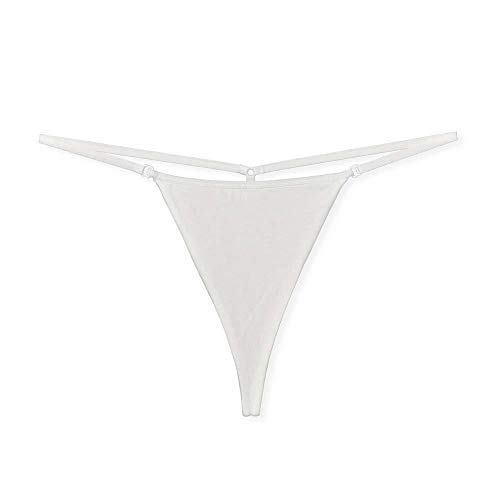 moaspr Tanga de renda sexy lingerie cuecas para mulher sexy de mulher sexy tom transparente G corda cor sólida senhoras cuecas macias, 01, S