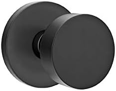 EMTEK Juego de privacidad de roseta de disco con perilla redonda de acabado a juego, elección de 7 acabados, 5209ROUUS19, color negro plano (US19)