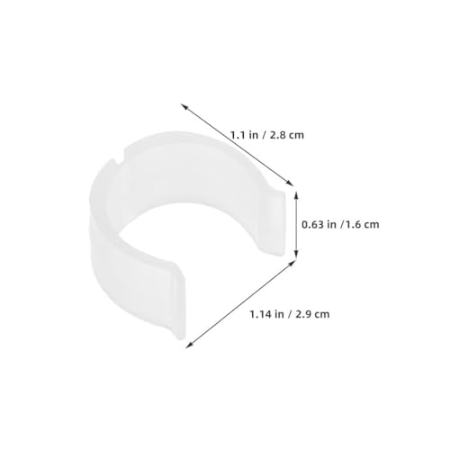 Image of Balacoo 10-Pack U-Shaped Ceiling Curtain Rod Brackets | Plastic, Non-slip, 1.14 inch Poles
