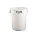 Rubbermaid 2632WHI Brute 32 Gallon Container w/Venting Channels, White
