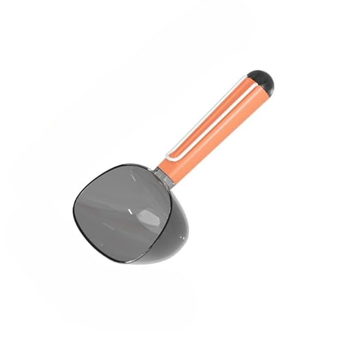 Vlwm ペット用フードスプーン 犬と猫用のフードスプーン(クリップ付き) 衛生的な給餌用 犬と猫両用 猫用フードスプーン (オレンジ)