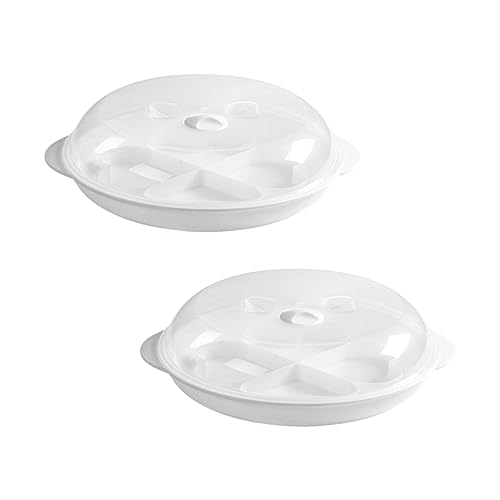 PRETYZOOM 2Pcs Microwave Egg Poacher Food Grade Egg Cooker Mold for Easy Breakfast Compact and Dishwasher Safe for Healthy Steamed Eggs