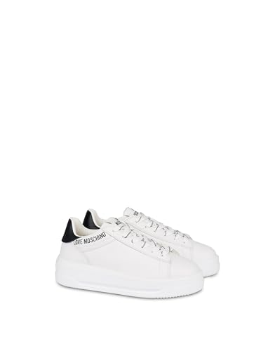 Catálogo de I Love Moschino Top 5. 43 Love Moschino Zapatillas para Mujer Ja15525g1nia110a, Blanco y Negro, 23