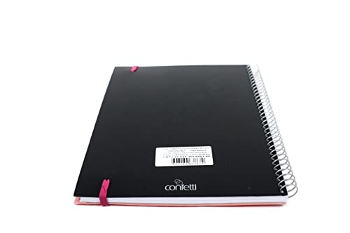 Confetti - Caderno Universitário Circle 1x1 80 Folhas Pautado Capa Salmão