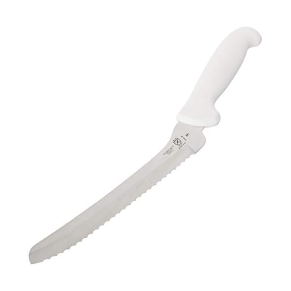 Mercer Culinary Ultimate White, 8 Inch Offset Bread Knife Gourmetian