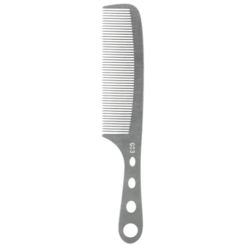 Peine de metal antiestático profesional con Hanlde fino peine de corte para peinados peluquería peluquería