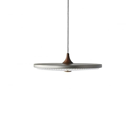 Lampe suspendue de créativité nordique LED lustre soucoupe volante fer gris noir pour chambre