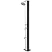 Doccia Solare 35 Litri 220 Cm per Giardino Piscina Soffione Cromato Getto A Pioggia con Regolatore Temperatura E Doccetta per Piedi Attacco per Tubo Flessibile Piscina Esterno Terrazzo Argento Nero immagine