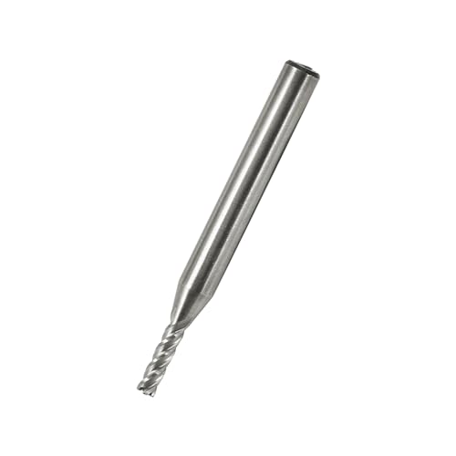 Image of HSS End Mill Cutter Set, 4 Flute Cutting Tools for CNC Milling Machine High Speed Steel 1 8in Cutting Dia 1 4in Shank 12mm Cutting Depth 5PCS