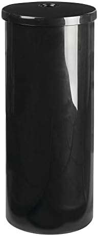 mDesign Free Standing Toilet Paper Holder - Toilet Paper Storage for Bathroom - Toilet Roll Holder Free Standing - Black