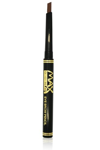 Maxdona Waterproof Retractable Long Lasting Eyebrow Eye Brow Black Case Chalk Pen Pencil LIGHT BROWN Number 3