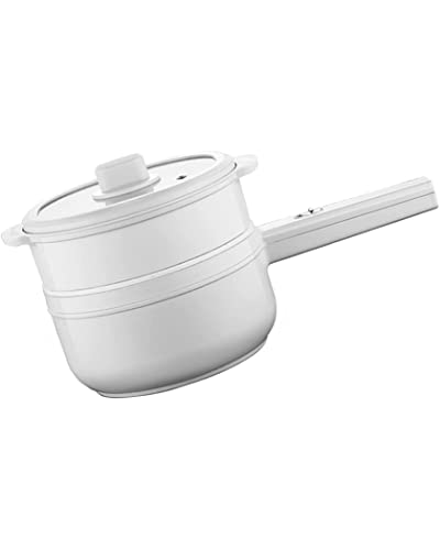 ROLTIN Mini Olla eléctrica portátil, sartén eléctrica Antiadherente de 1,8 L, Olla para Fideos rápidos, sartén eléctrica multifunción para Utensilios de Cocina, Verde, sin Vapor