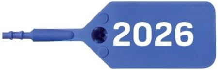Fire Extinguisher Tamper Seals, Bag of 500, Dated 2026, Blue
