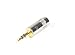 REAN NYS231G 3-Pole 3.5 mm Plug, Metal Handle, Gold Plated Contacts