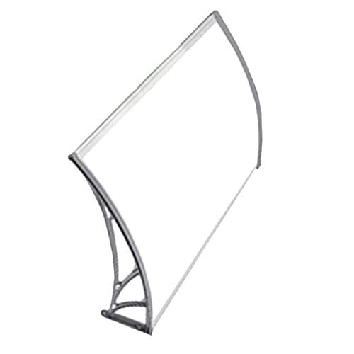Toldo transparente para puerta al aire libre, lámina de policarbonato de 5 mm para protección UV, lluvia y nieve, fácil instalación