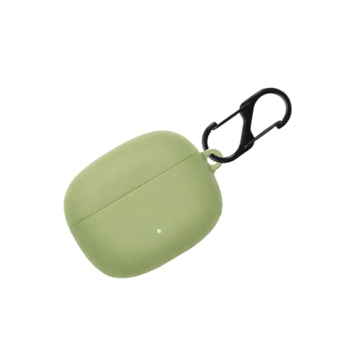 Image of SHISHVIKA Silicone Case Cover Compatible with OnePlus Nord Buds 4 Pro | Shockproof Protective Cover | Soft TPU Skin | Anti-Slip | Dustproof | LED Visible | Keychain Hook Included (Matcha)