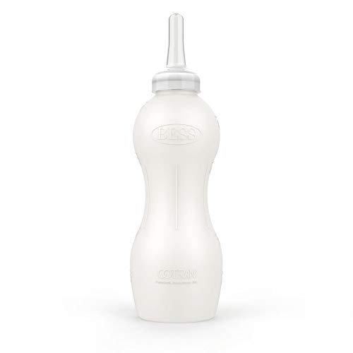 BESS Calf 2qt Nursing Feeding Bottle: Leak-Free, Non-Collapsing, with Clear Snap-on Nipple (2 qt, Snap on)