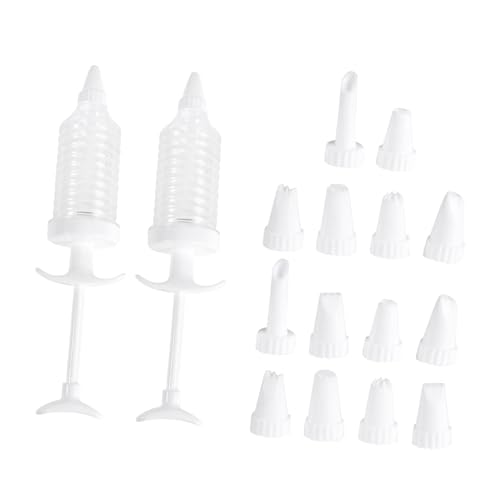 DECHOUS Floral Suit 16pcs Cookie Decorating Cake Piping Biscuit Maker Dessert Decorator Ergonomic Non-slip Food-safe Easy to Clean Random Pattern Tips