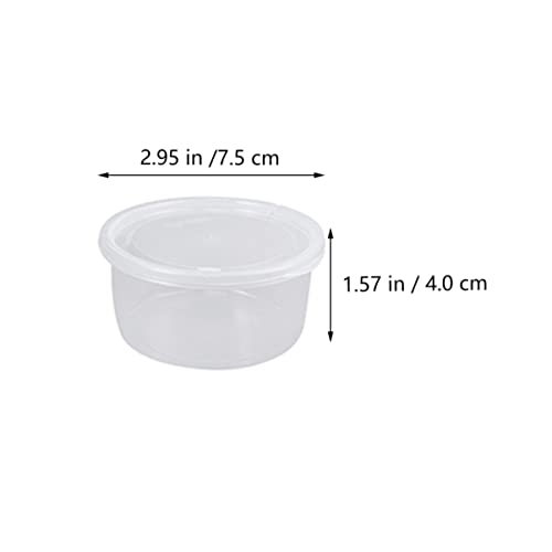 Mipcase 60 Pçs Tartaruga Lagartixa Redonda Portátil Para Alimentação De Anfíbios Transparente Mini G