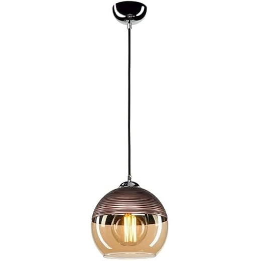Modern Golden Glass Pendant Light